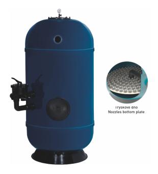 Filtran ndoba NISSA PROFI 750, fitlran loe 1,2 m, tryskov dno